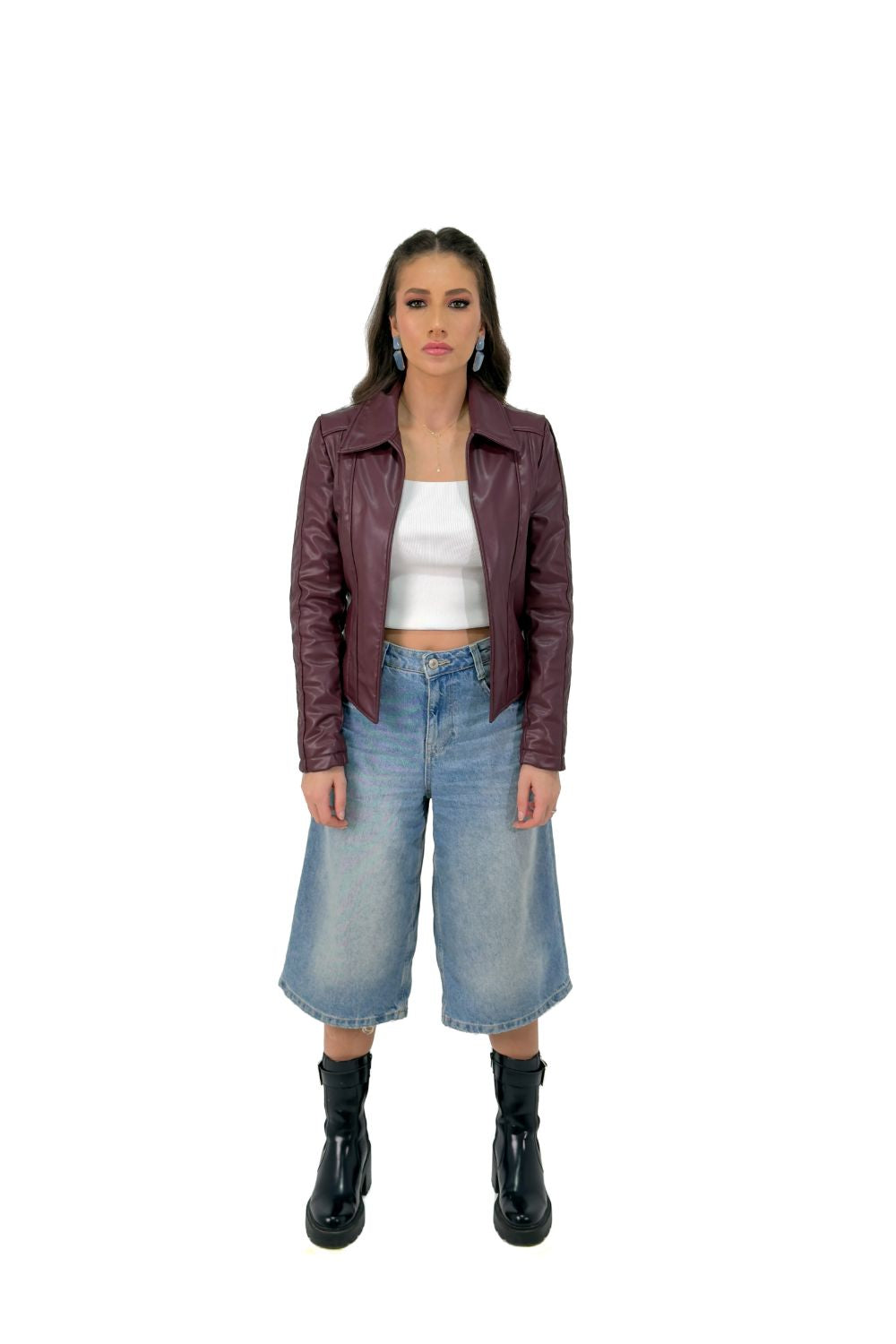 Midnight Wine Biker Jacket